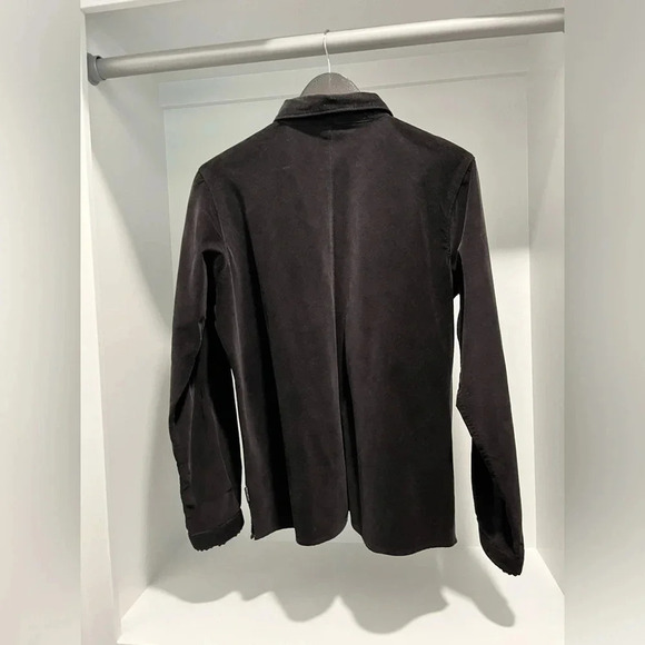 Woolrich black fine corduroy button snap top w/ lace trim XL womens 100% cotton - Picture 2 of 7